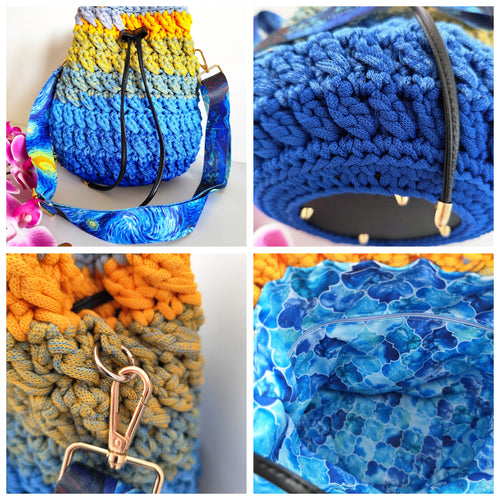 Shopperka ombre błękitne